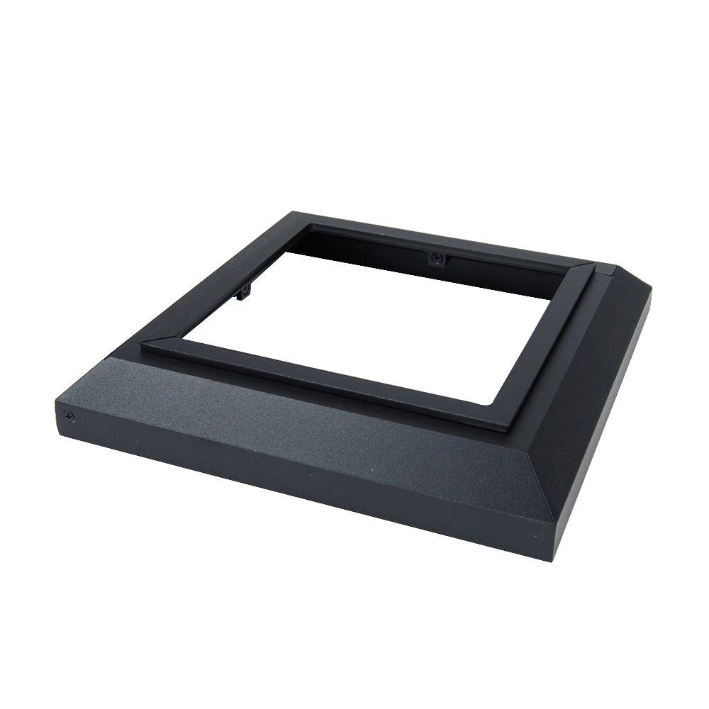 Fortress Accents 3.5 in. x 3.5 in. Black Sand Aluminum Deck Post Base