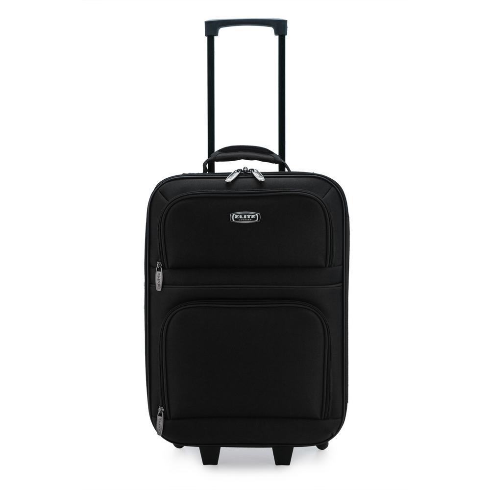 black rolling luggage