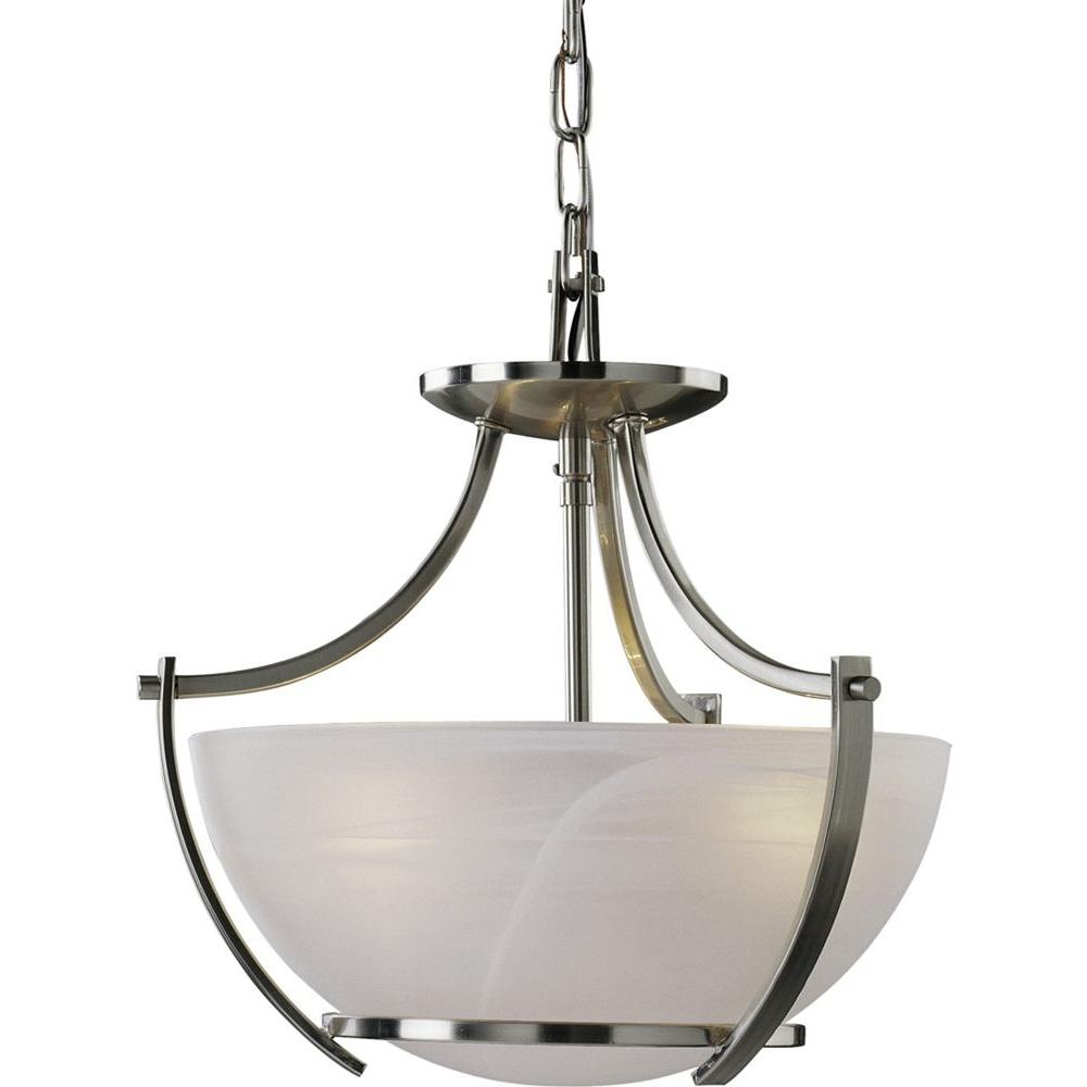 Volume Lighting Durango 3 Light Brushed Nickel Interior Pendant Volume Lighting Durango 3 Light Brushed Nickel Interior Pendant