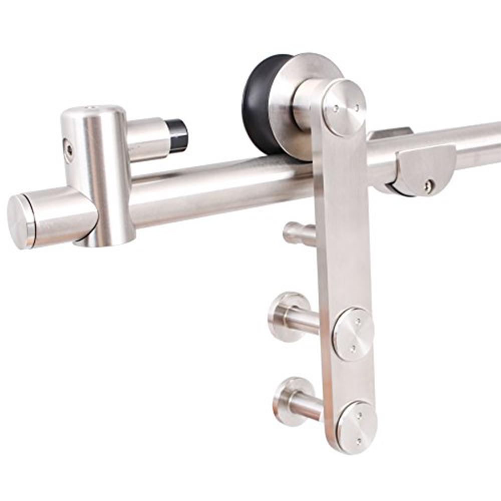 Stainless Steel Barn Door Hardware Door Hardware The Home Depot 