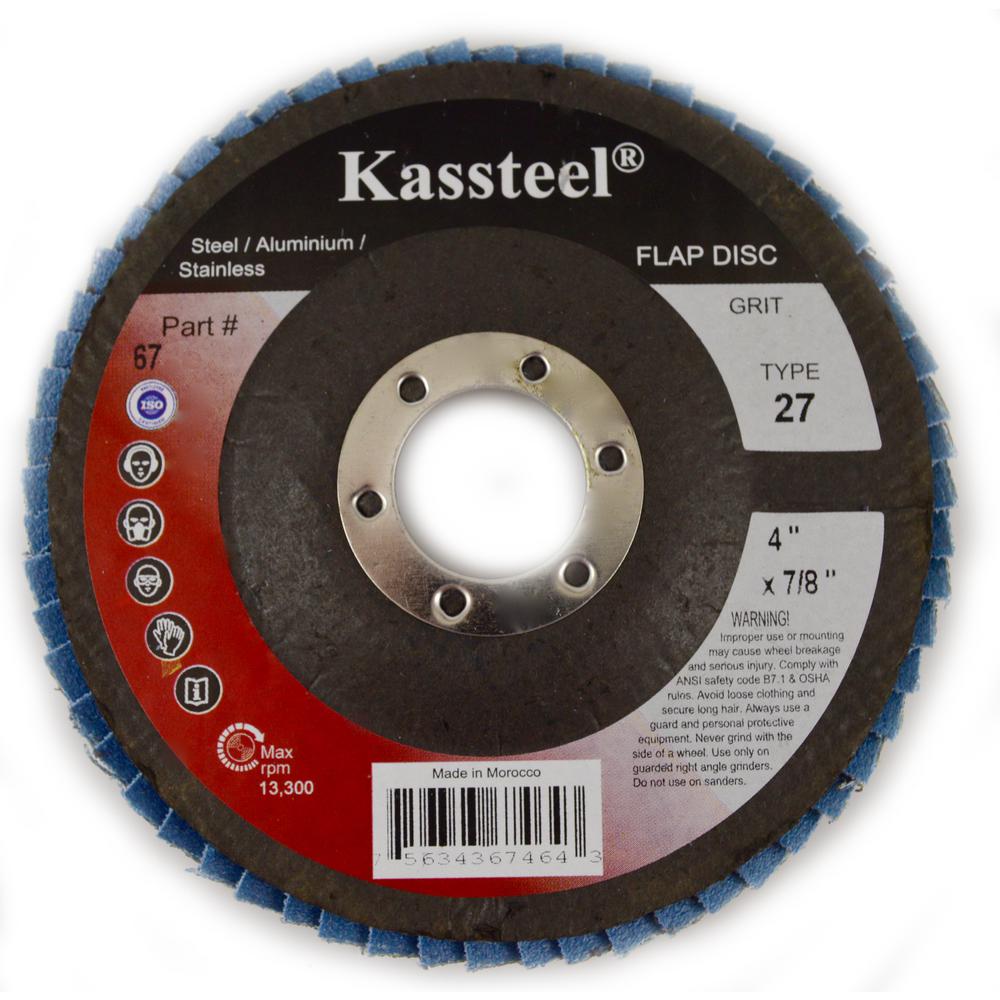 PACK 50 PREMIUM ZIRCONIA FLAP DISC SANDING GRINDING 4-1//2/" X 7//8/" 40 GRIT