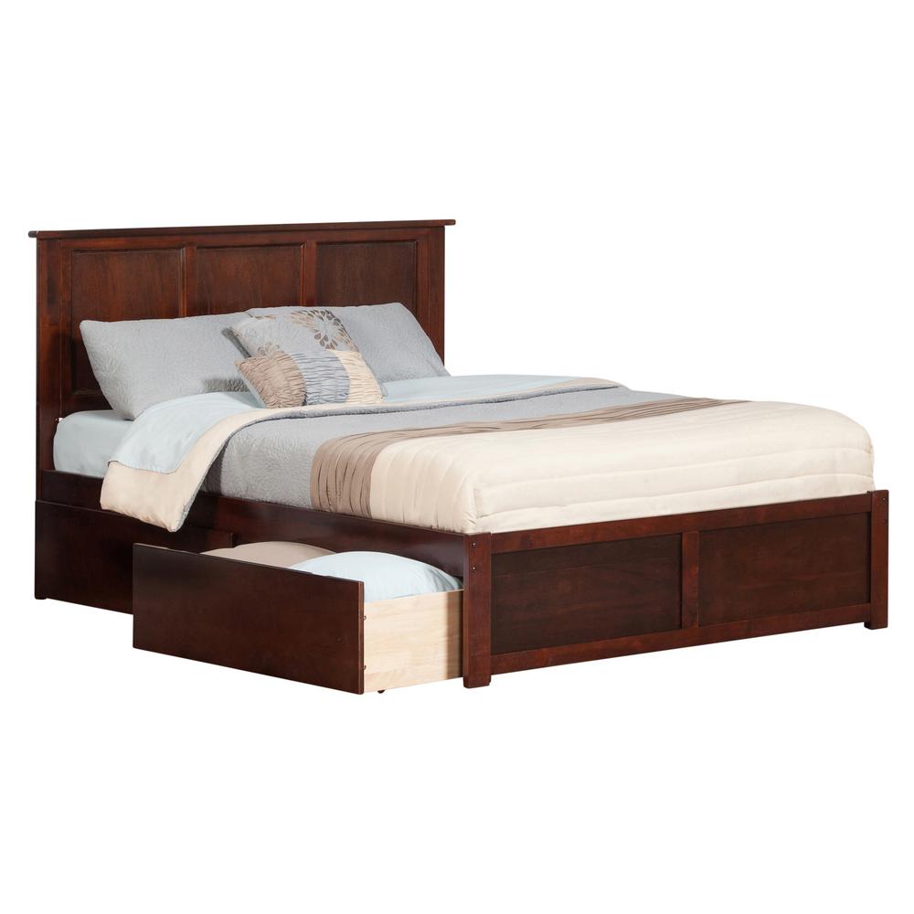 Atlantic Furniture Madison Queen Platform Bed With Flat Panel Foot ...