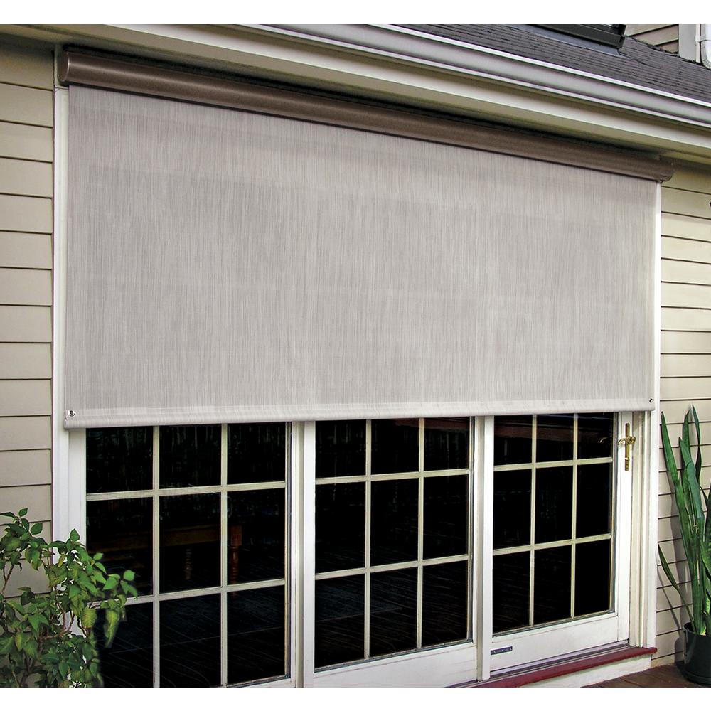 Bali Essentials Charcoal Vinyl Exterior Solar Shade Left Bali Essentials Charcoal Vinyl Exterior Solar Shade Left