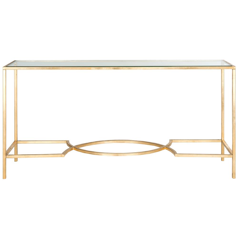 Safavieh Inga Gl Top Gold Iron Console Fox2542a The Home Depot Safavieh Inga Gl Top Gold Iron Console