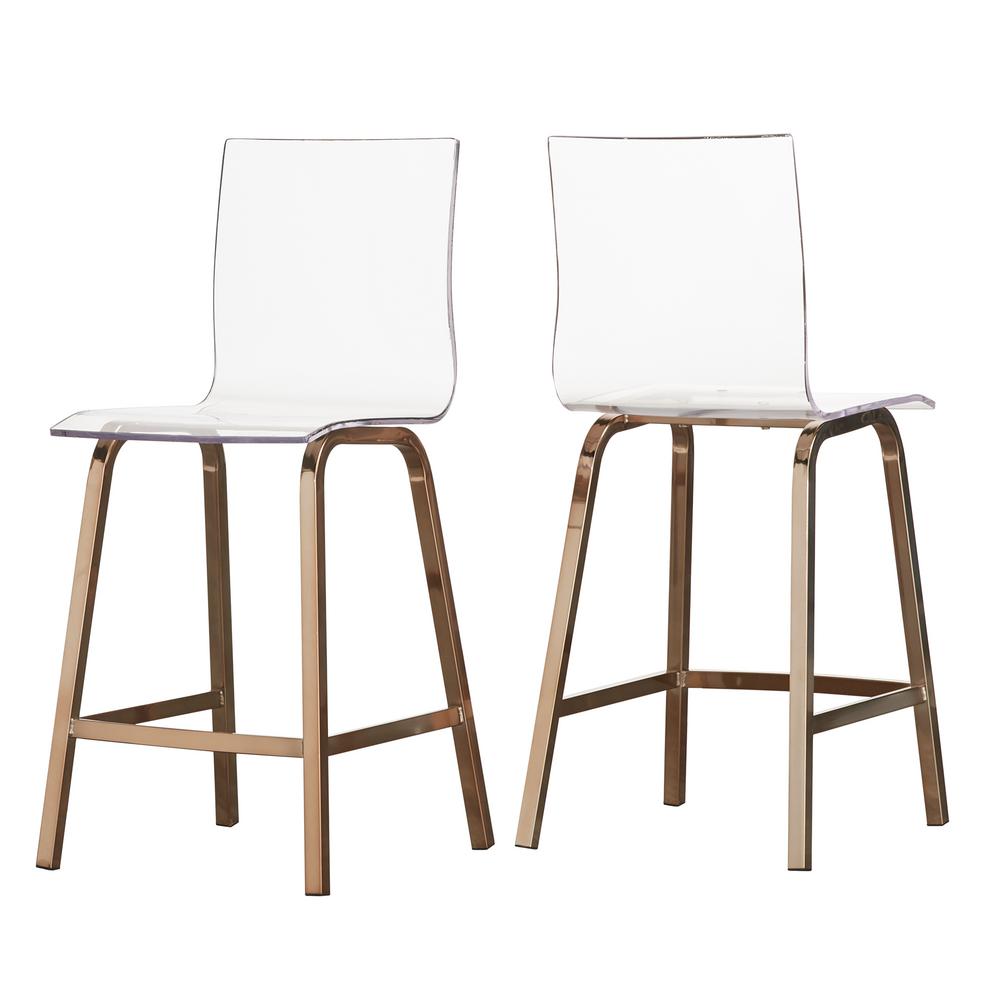 Homesullivan Penny 24 In Champagne Brass Swivel Bar Stool Set Of 2 Homesullivan Penny 24 In Champagne Brass Swivel Bar Stool Set Of 2 40e125bs 242p The Home Depot