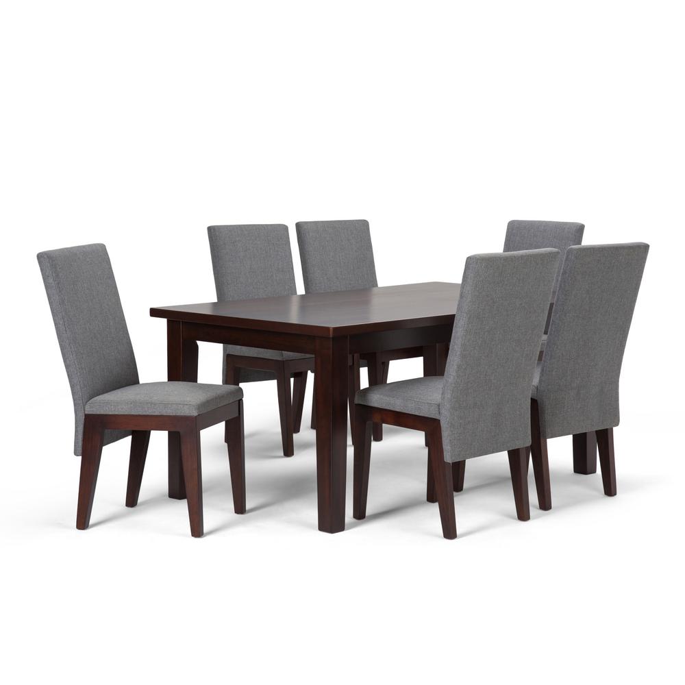 Simpli Home Jennings 7 Piece Dining Set With 6 Upholstered Simpli Home Jennings 7 Piece Dining Set With 6 Upholstered