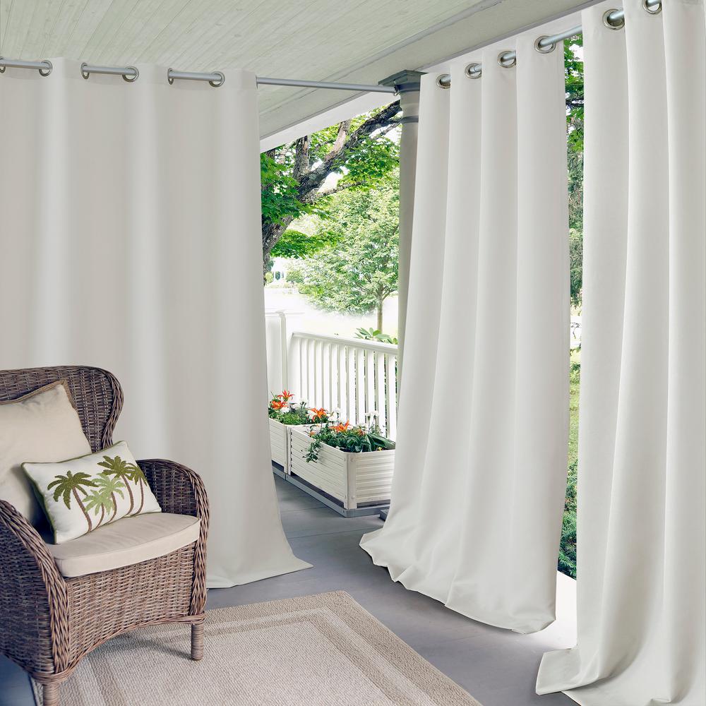 Elrene Connor Solid Indoor Outdoor Window Curtain 20864wht The Elrene Connor Solid Indoor Outdoor