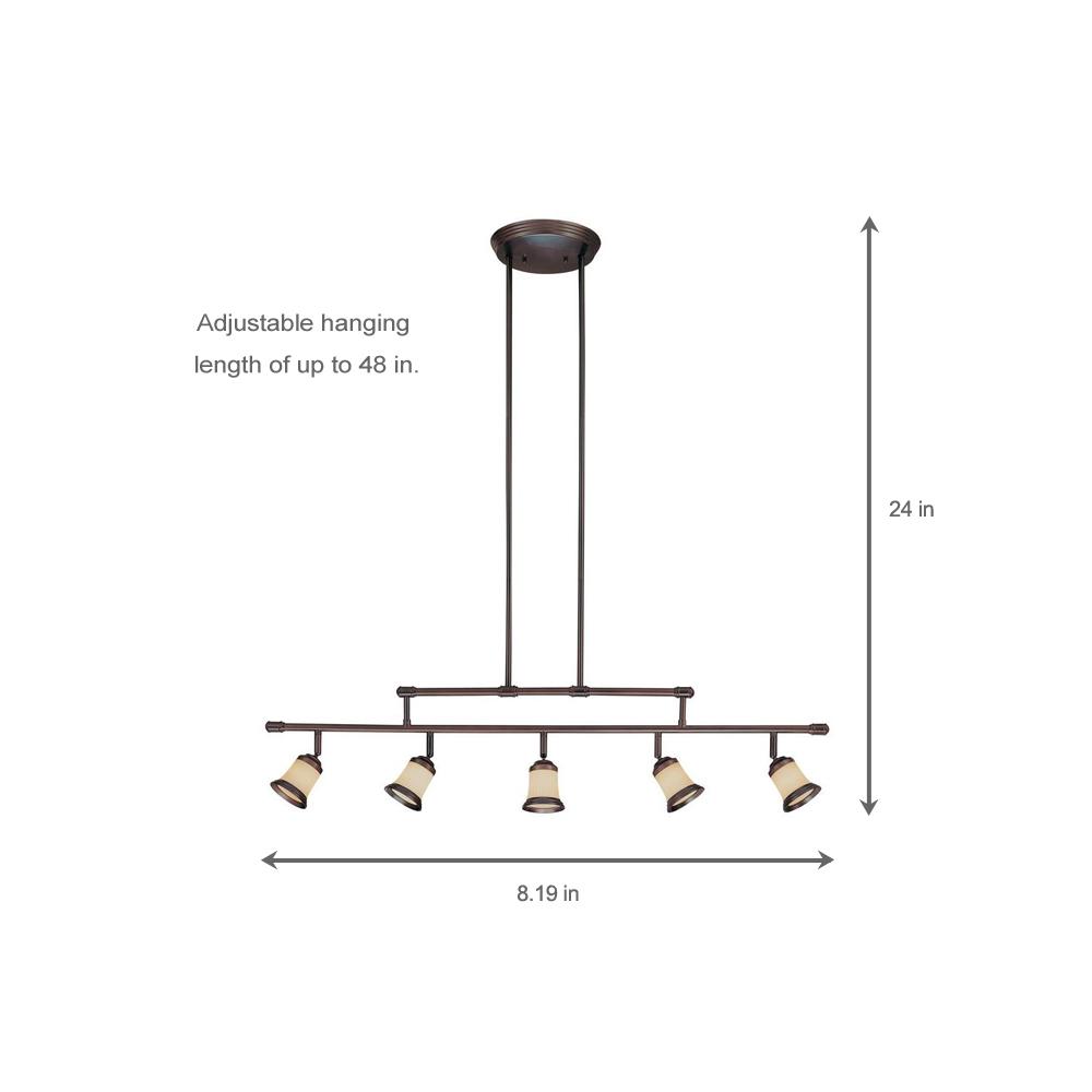 Hampton Bay 5 Light Antique Bronze Adjule Height Track Hampton Bay 5 Light Antique Bronze