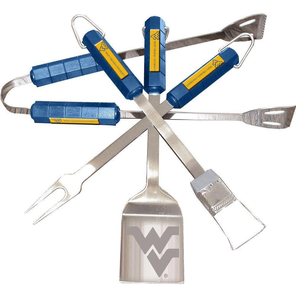 BSI Products NCAA West Virginia Mountaineers 4Piece Grill Tool Set