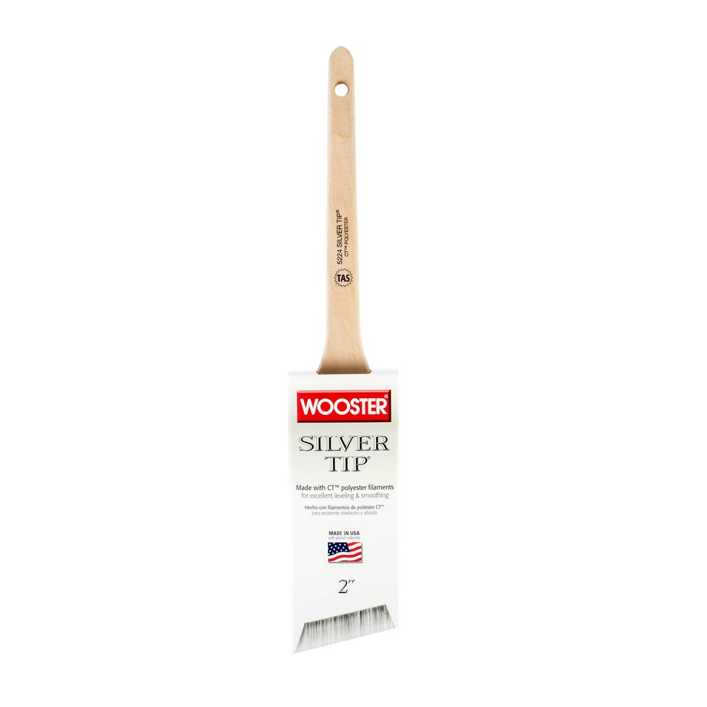 Wooster 2 in. Silver Tip Polyester Thin Angle Sash Brush0052240020 The Home Depot