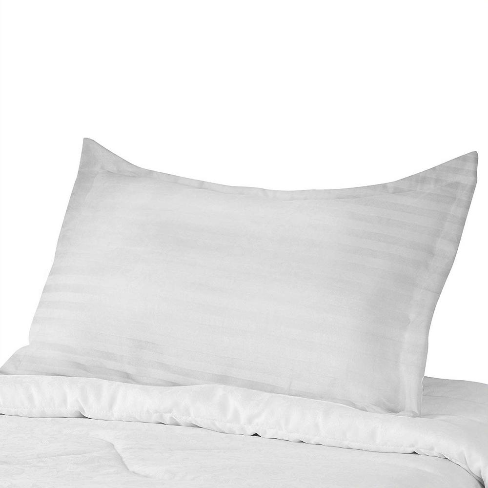 A1 Home Collections Most Comfortable 300tc White Stripe Cotton A1 Home Collections Most Comfortable 300tc White Stripe Cotton Pillow Case Anti Mite Antibacterial Treated 3