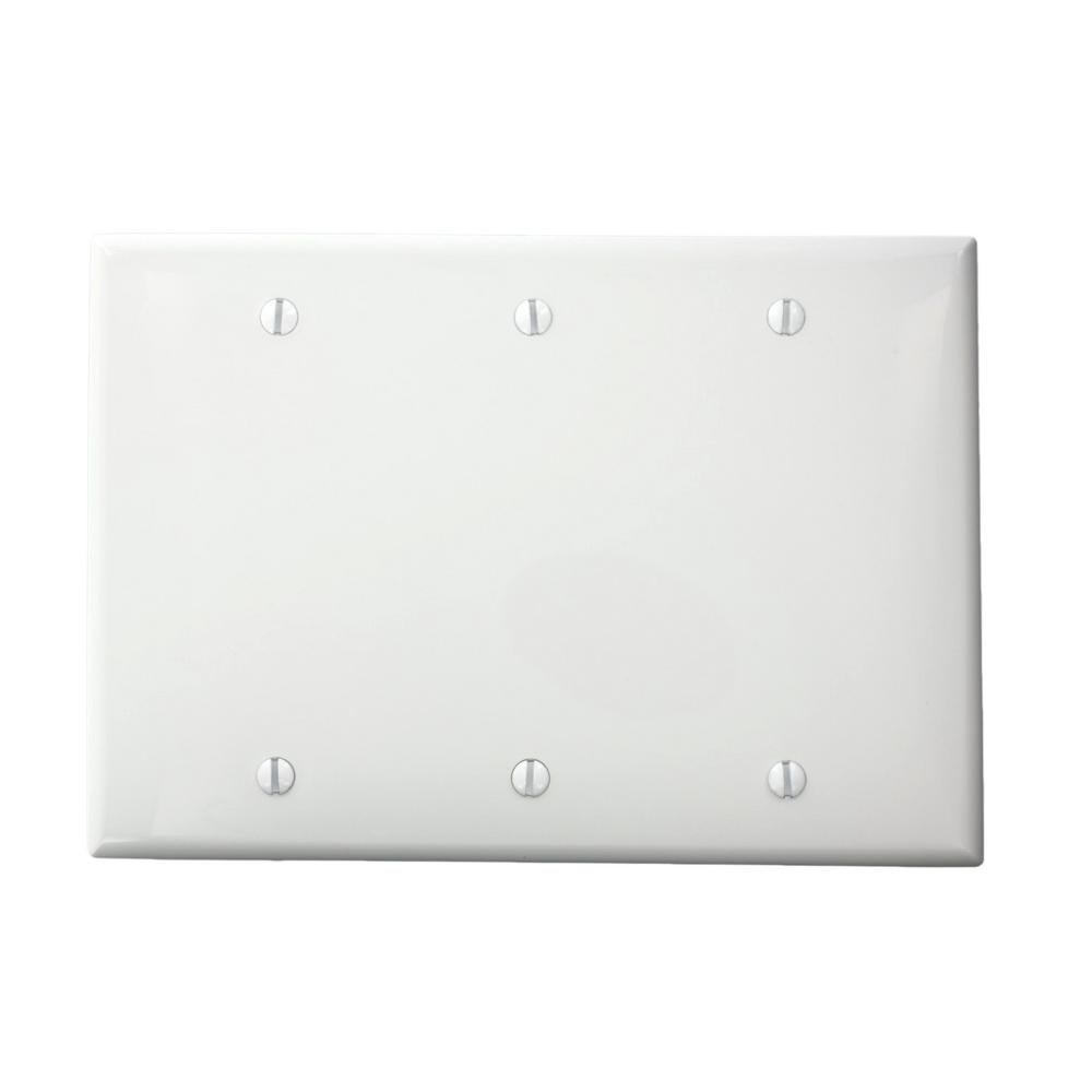 Leviton White 3Gang Blank Plate Wall Plate (1Pack)80735W The Home