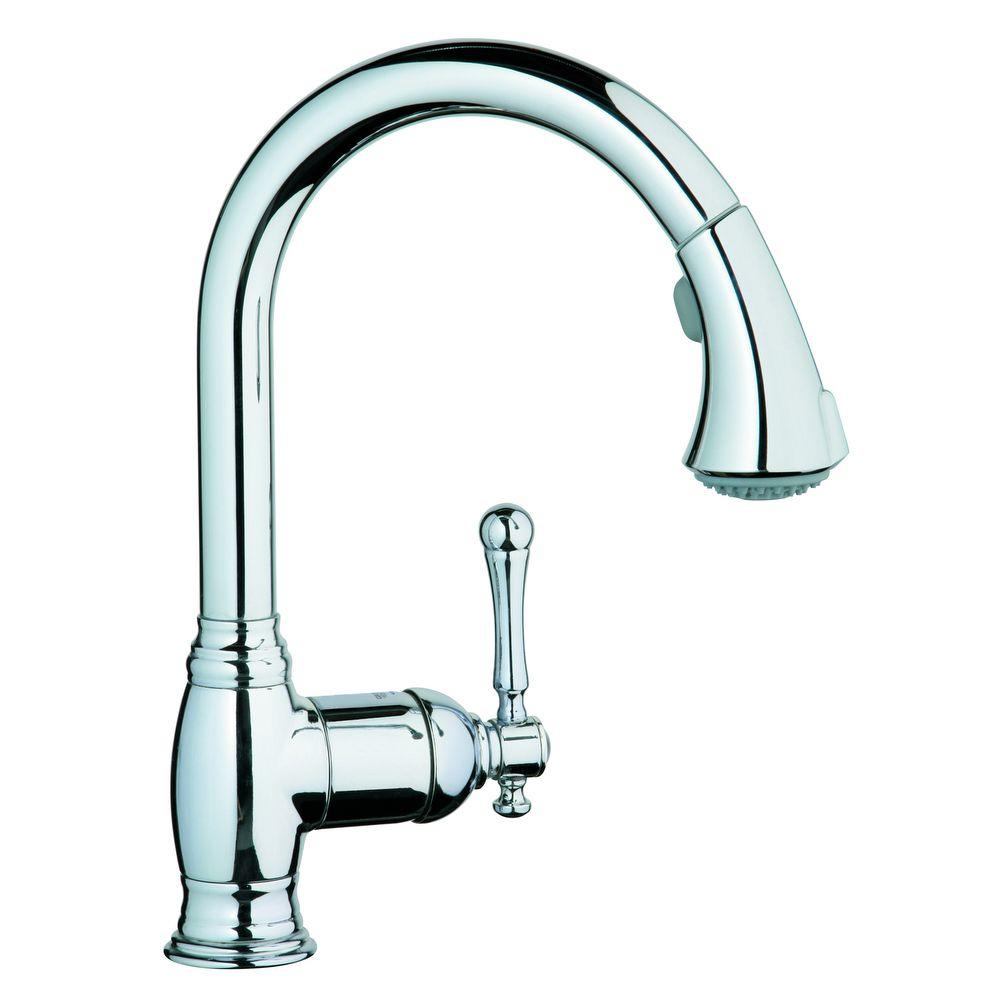 GROHE Bridgeford SingleHandle PullOut Sprayer Kitchen Faucet in