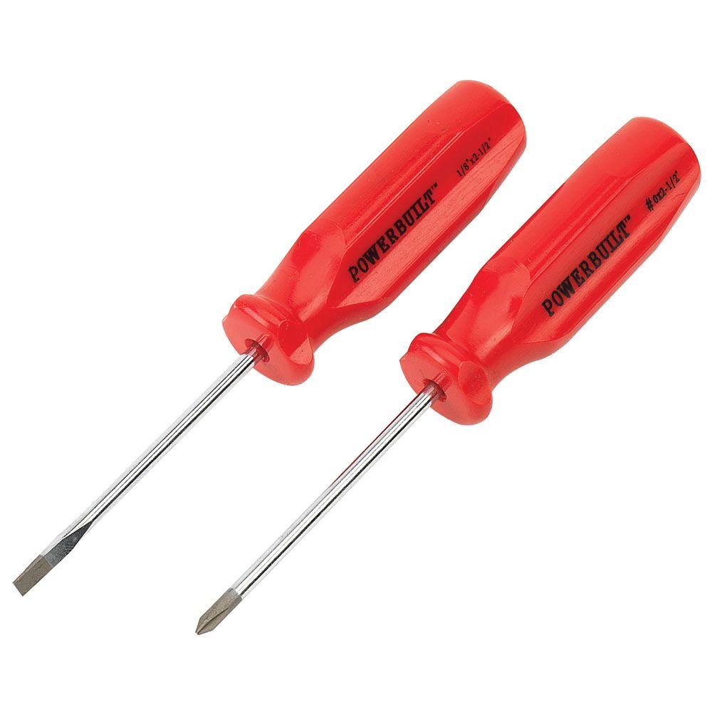 Powerbuilt Pocket Screwdriver Set (2-Piece)-646048 - The Home Depot
