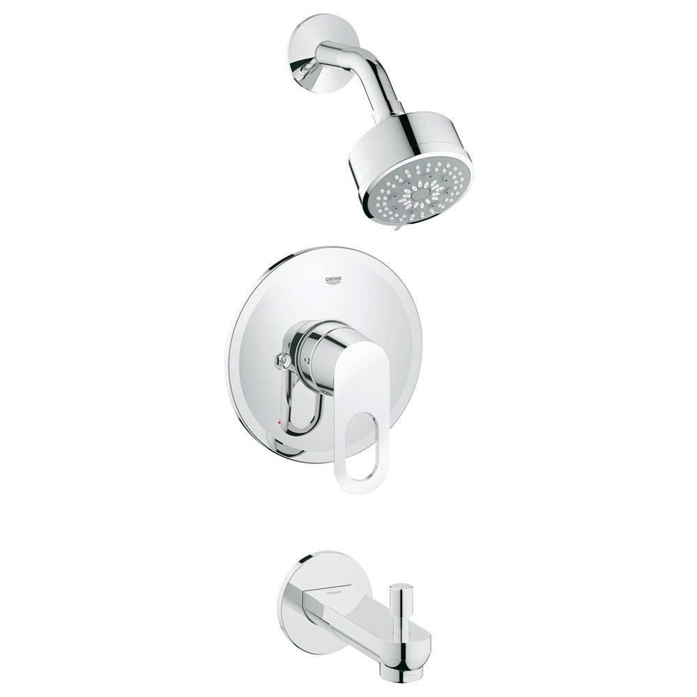 Grohe Bauloop 1 Handle Bathtub And Shower Faucet Combo In