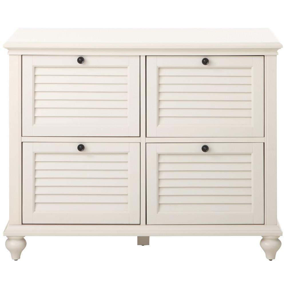 HOME DECORATORS COLLECTION Hamilton 4Drawer Polar White File