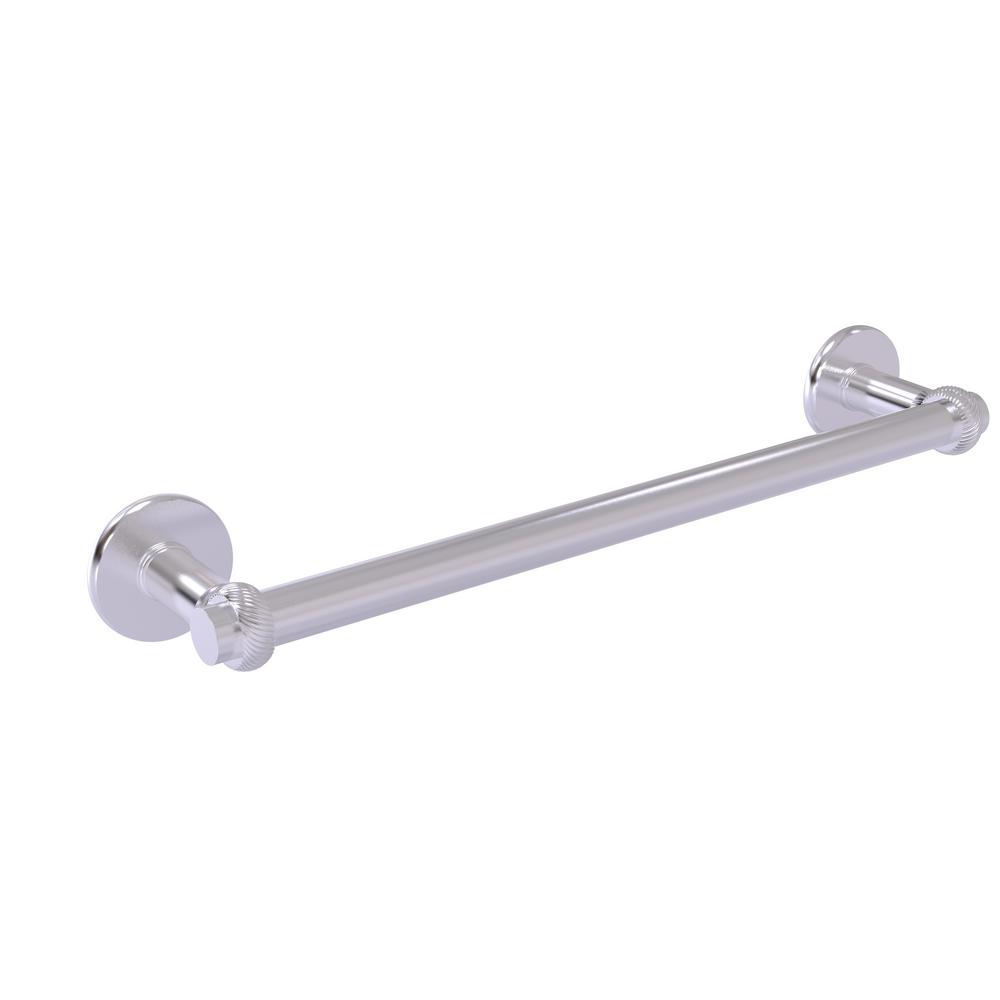 Allied Brass Continental Collection 36 in. Towel Bar with Twist Detail in Satin Chrome2051T/36