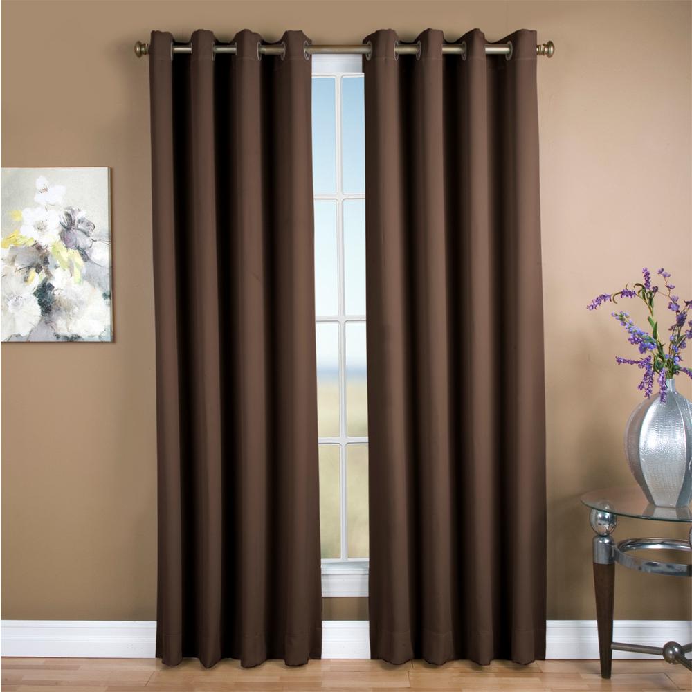 Espresso Curtains Drapes Window Treatments The Home Depot