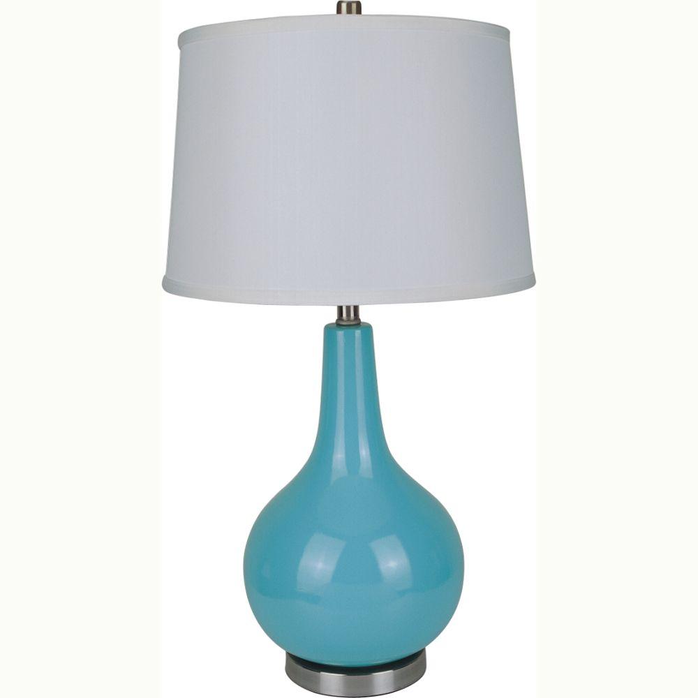 Ore International 28 In Ceramic Blue Table Lamp 6202bl The Home Depot Ceramic Blue Table Lamp