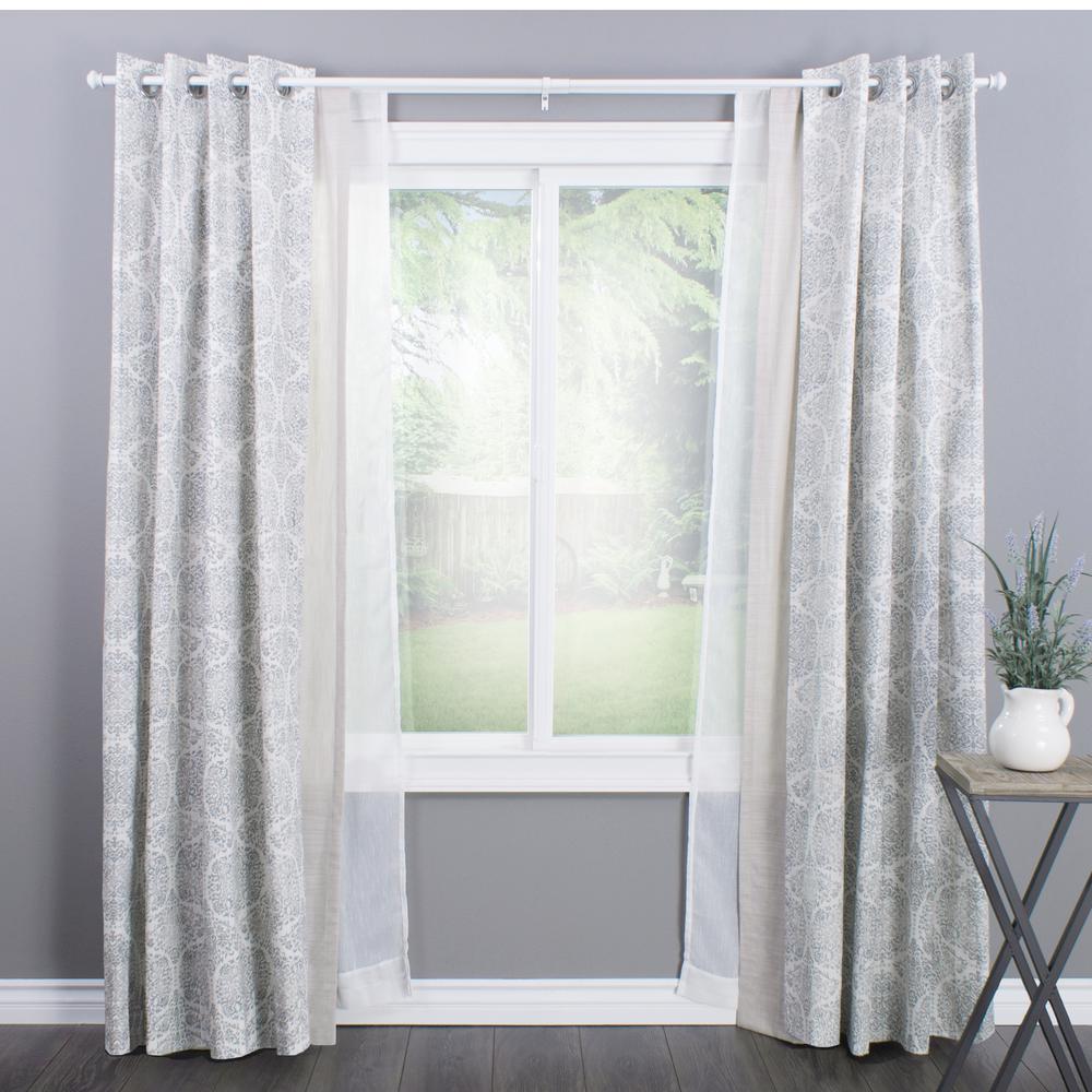 Decopolitan 3 4 In Urn Triple Drapery Double Rod Set 42 In