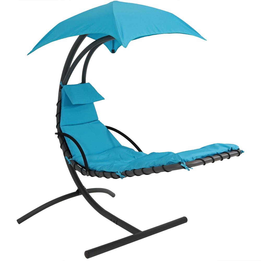 Sunnydaze Decor Steel Outdoor Floating Chaise Lounge Chair with