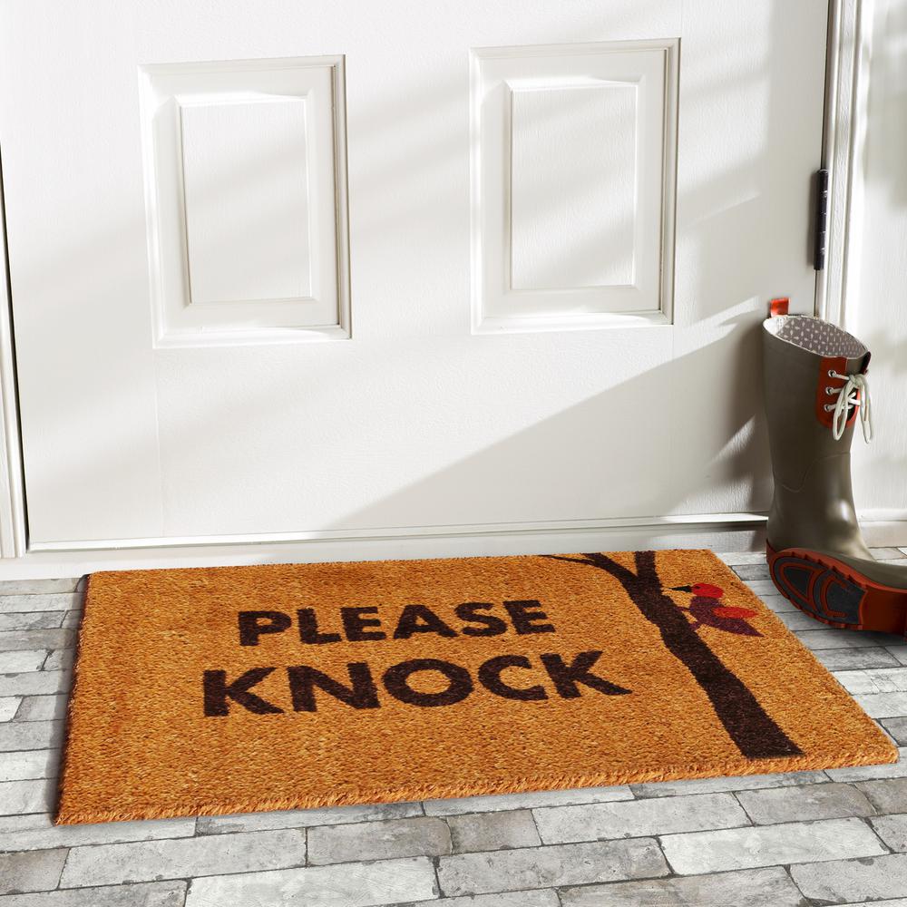 Home More Please Knock Door Mat 17 In X 29 In 122161729 The