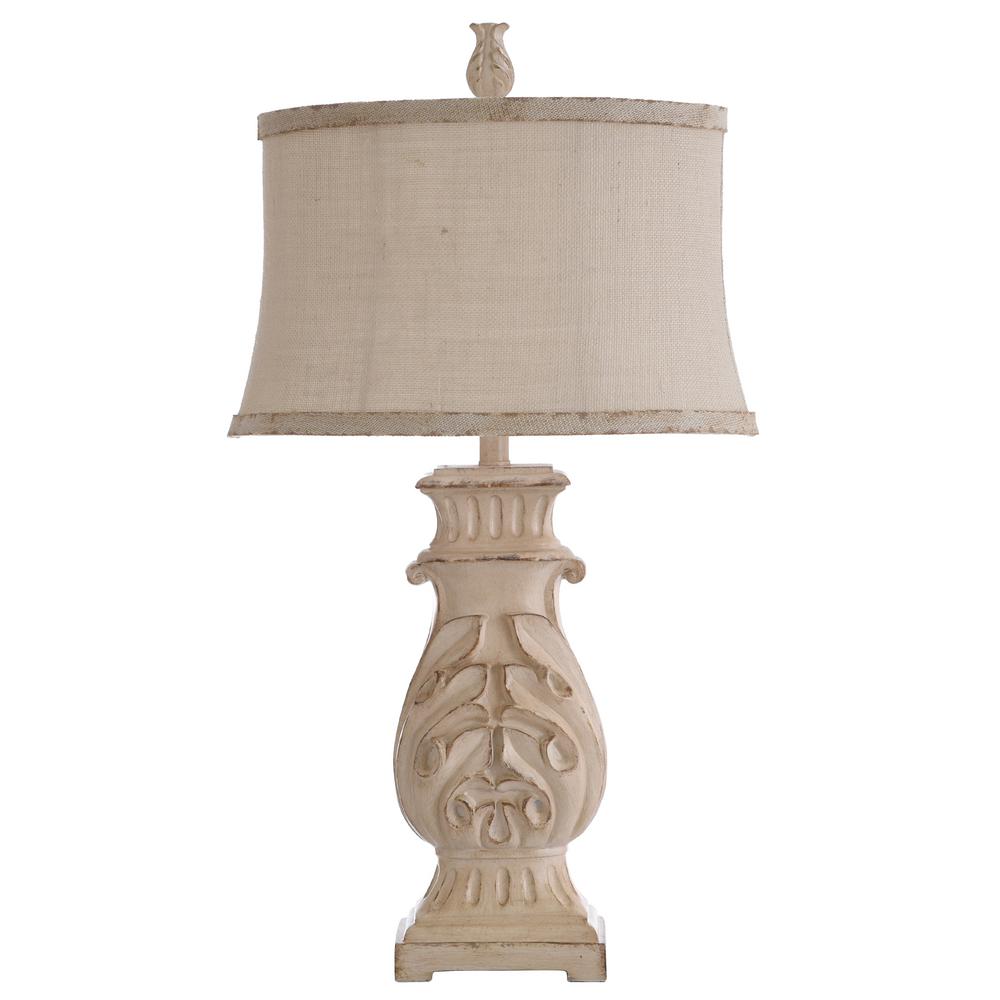 antique white lamp
