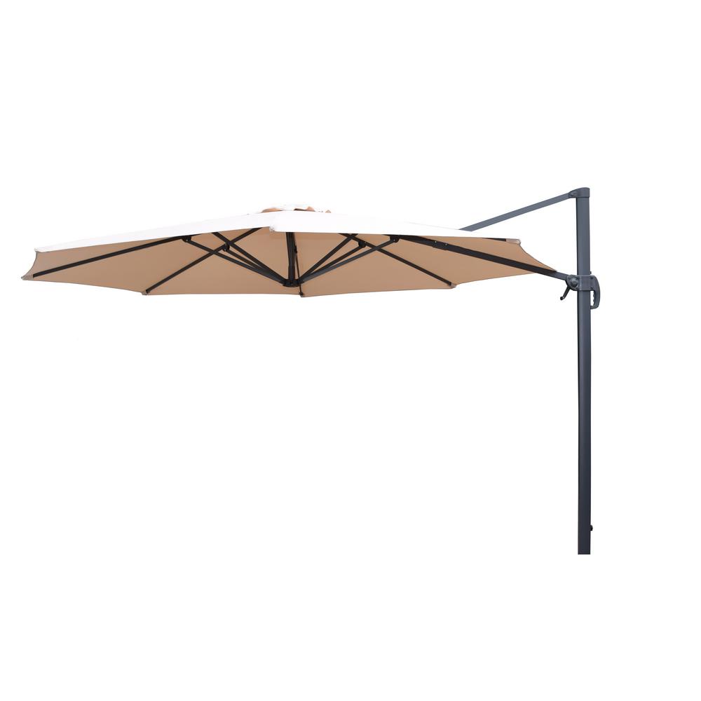 Unbranded 11 Ft Cantilever Patio Umbrella In Beige Hd4115 Bg The Home Depot