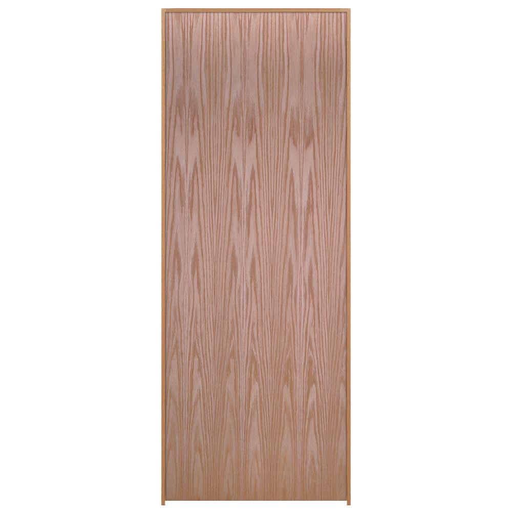 Masonite 24 In X 80 In Flush Hardwood Hollow Core Smooth Oak Veneer Composite Single Prehung Interior Door