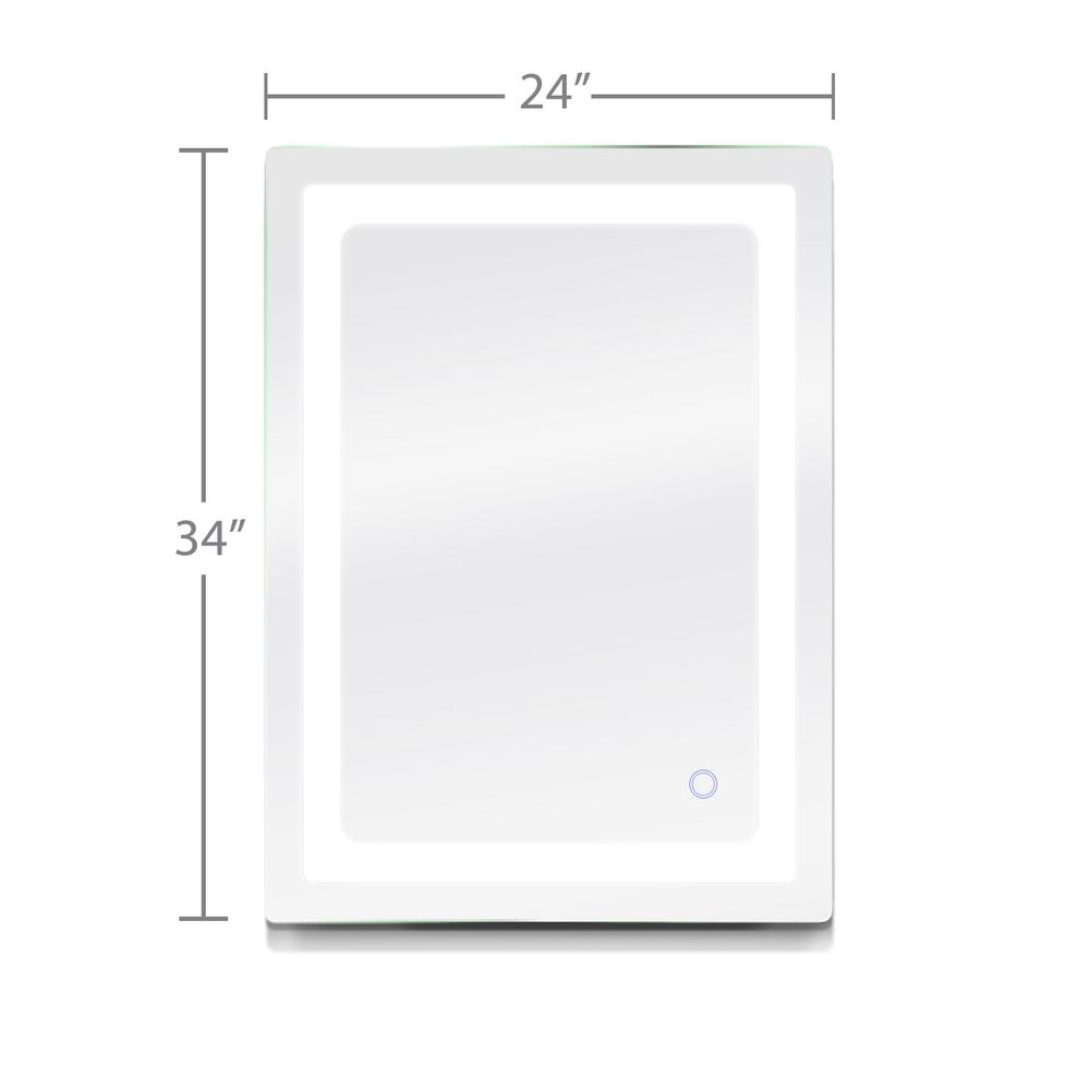 Dyconn Swan 24 in. x 34 in. Single LED Wall Mounted Backlit Vanity ...