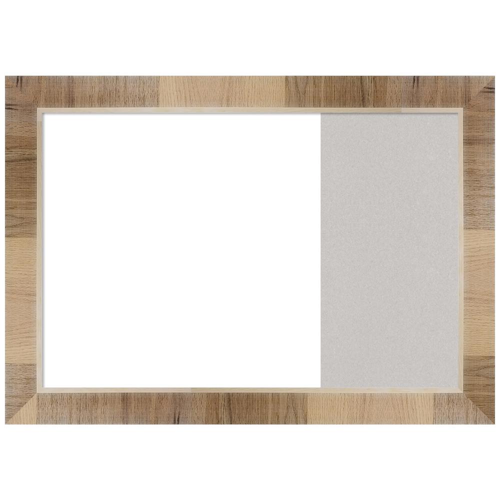 Amanti Art Natural White Wash 31 In X 22 In White Dry Erase And