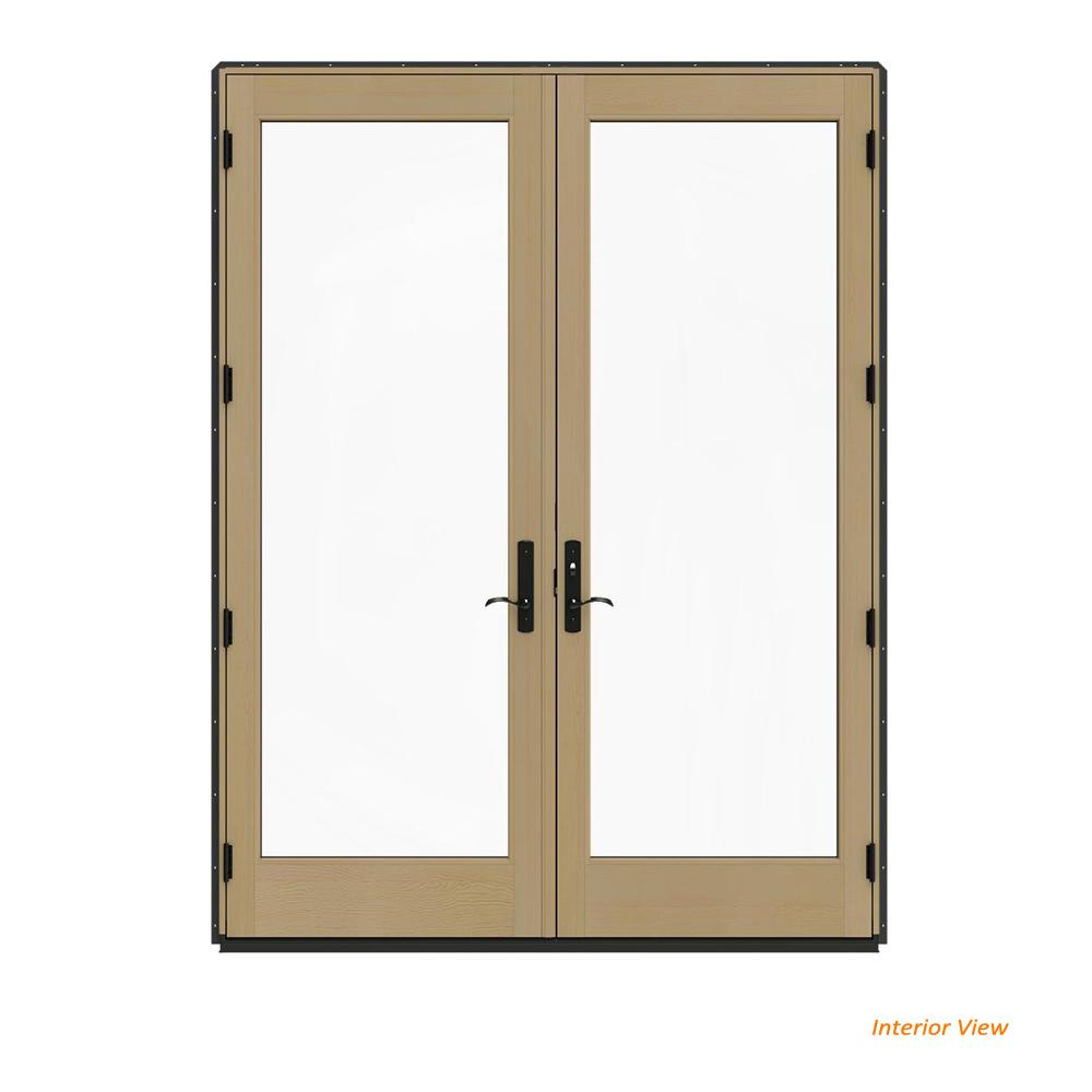 JELDWEN 72 in. x 96 in. W4500 Contemporary Vanilla Clad Wood Right