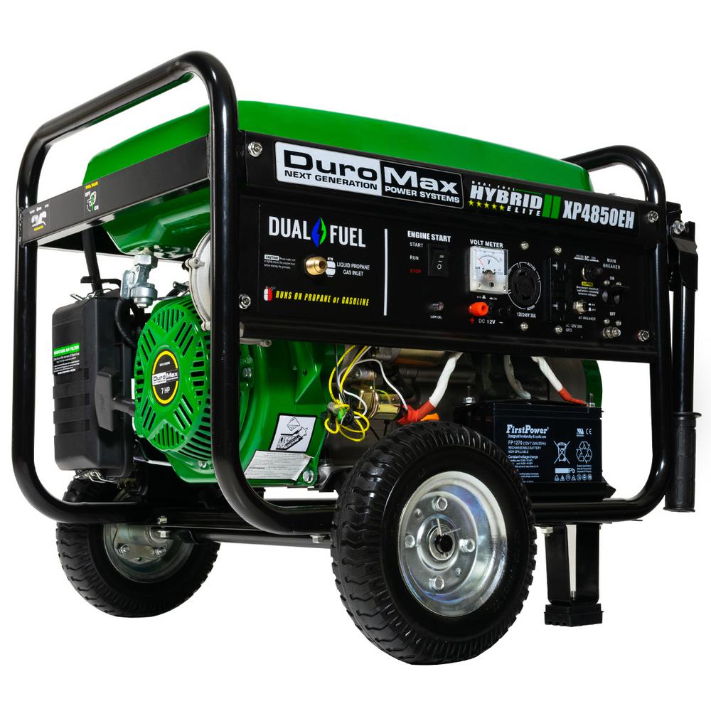 Duromax 4,850/3,850Watt Dual Fuel Powered Electric Start Portable