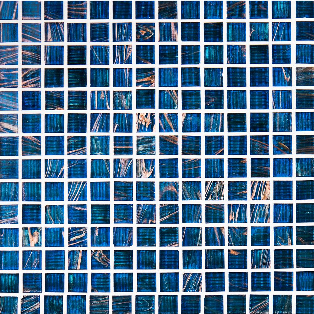 Msi Blue Iridescent Glass 12 In X 4 Mm Mesh Mounted Blue Iridescent Glass 12 In X 4 Mm Mesh Mounted Mosaic Tile
