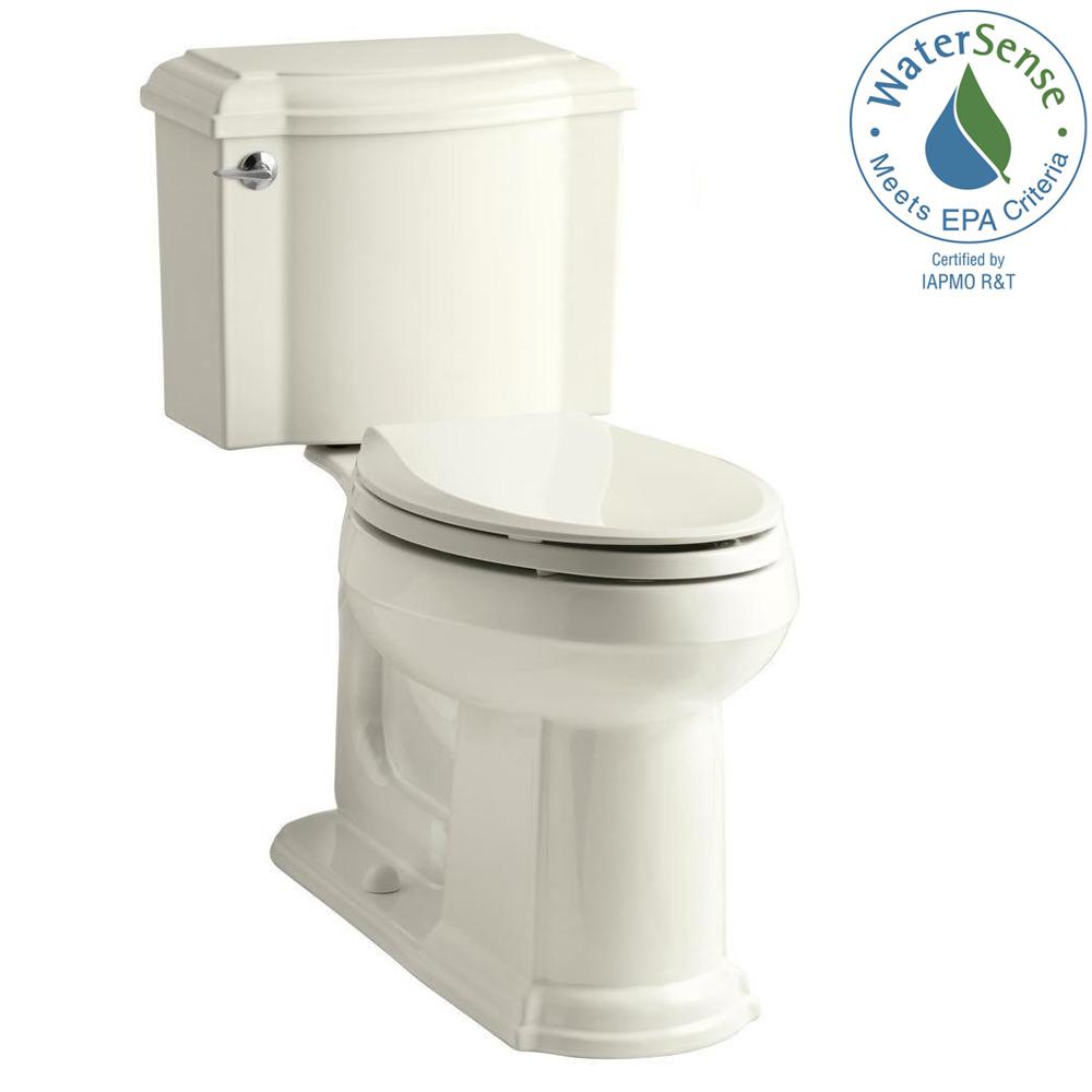 1.28 GPF Tank with Right-Hand Trip Lever KOHLER K-4438-RA-0 Devonshire R White White