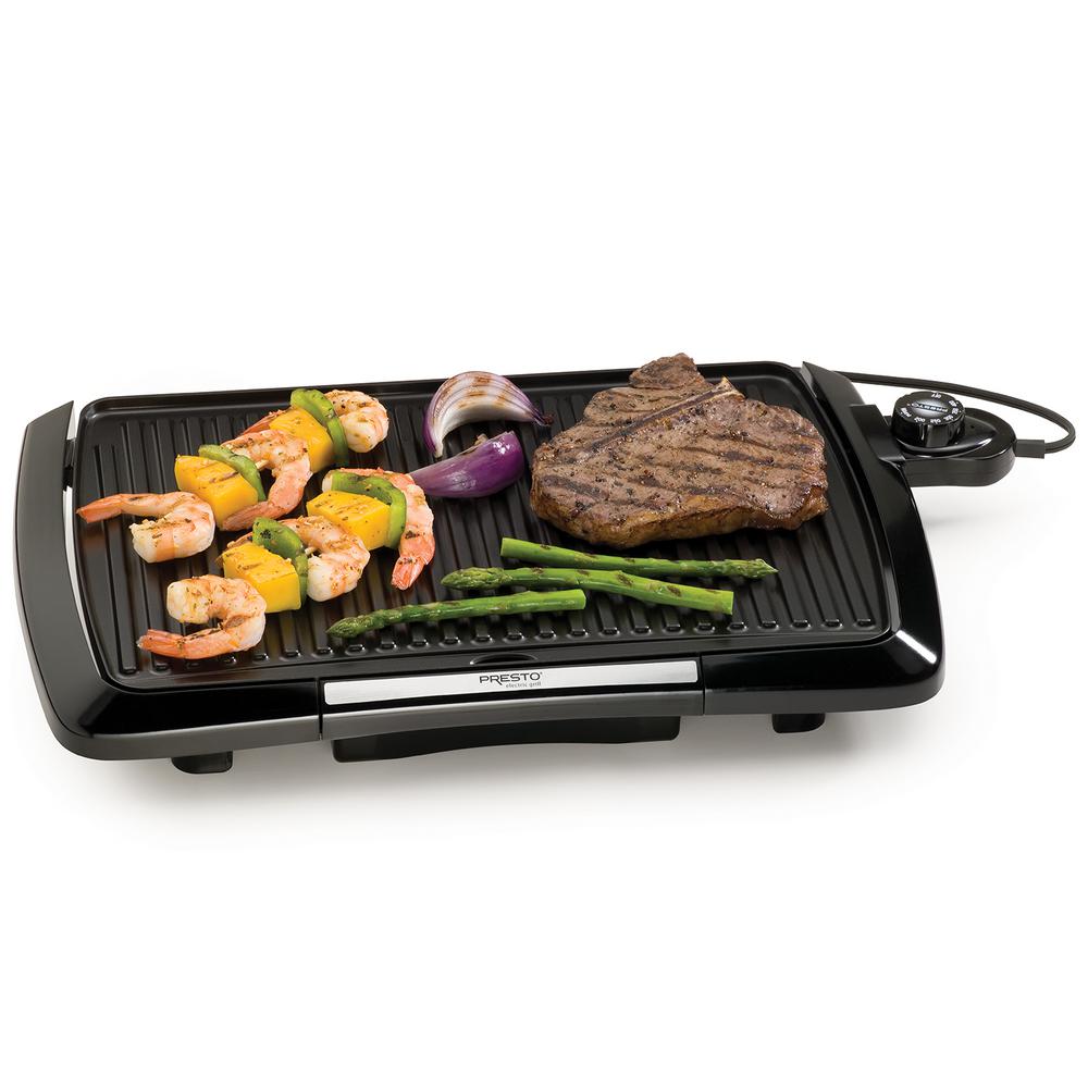 Presto 160 sq. in. Black Alumnium Cool Touch Indoor Grill09020 The