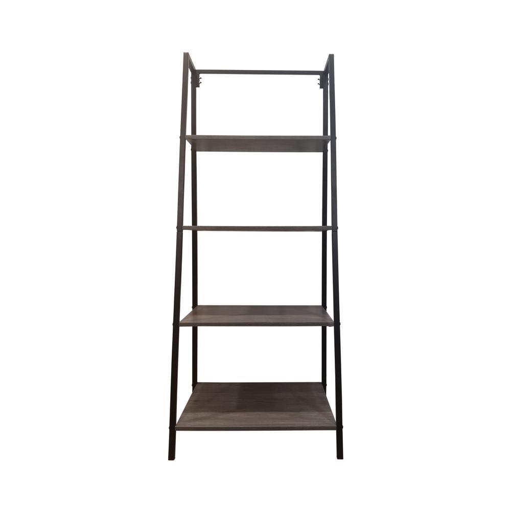 Gray Bookcases Home Office Furniture The Depot Euclid Gray 4 Tier Faux Wood Shelf