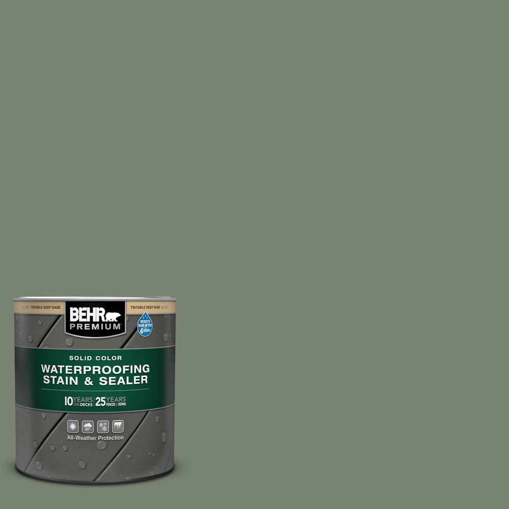 BEHR Premium 1 qt. ICC77 Sage Green Solid Color Waterproofing