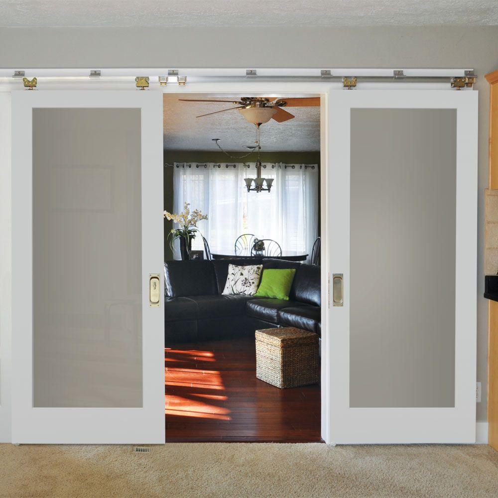Masonite 30 In X 84 In Primed White 1 Lite Frost Solid Wood