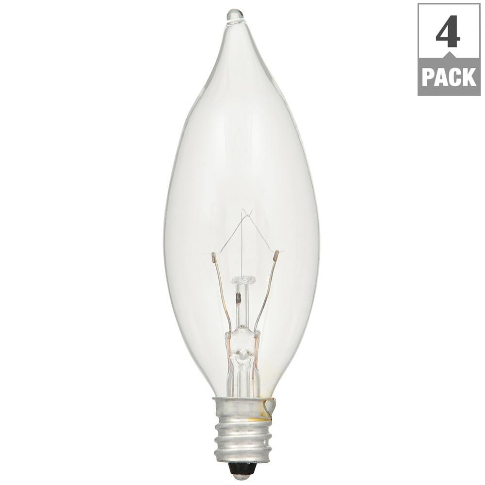 4 60 74 9 B10 Incandescent Light Bulbs The 60 Watt Double Life B10 Incandescent Light Bulb 4 Pack