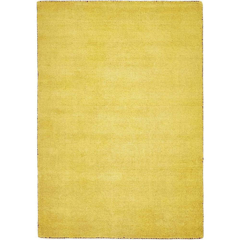 Unique Loom Solid Gava Solid Yellow 4' 0 x 6' 0 Area Rug3138721 The