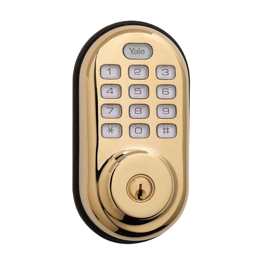 Yale Real Living Push Button Polished Brass Deadbolt084002 The Home