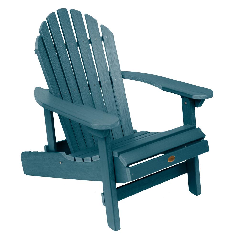Hamilton Nantucket Blue Folding And Reclining Plastic Adirondack Chair Hamilton Nantucket Blue Folding And Reclining Plastic Adirondack Chair