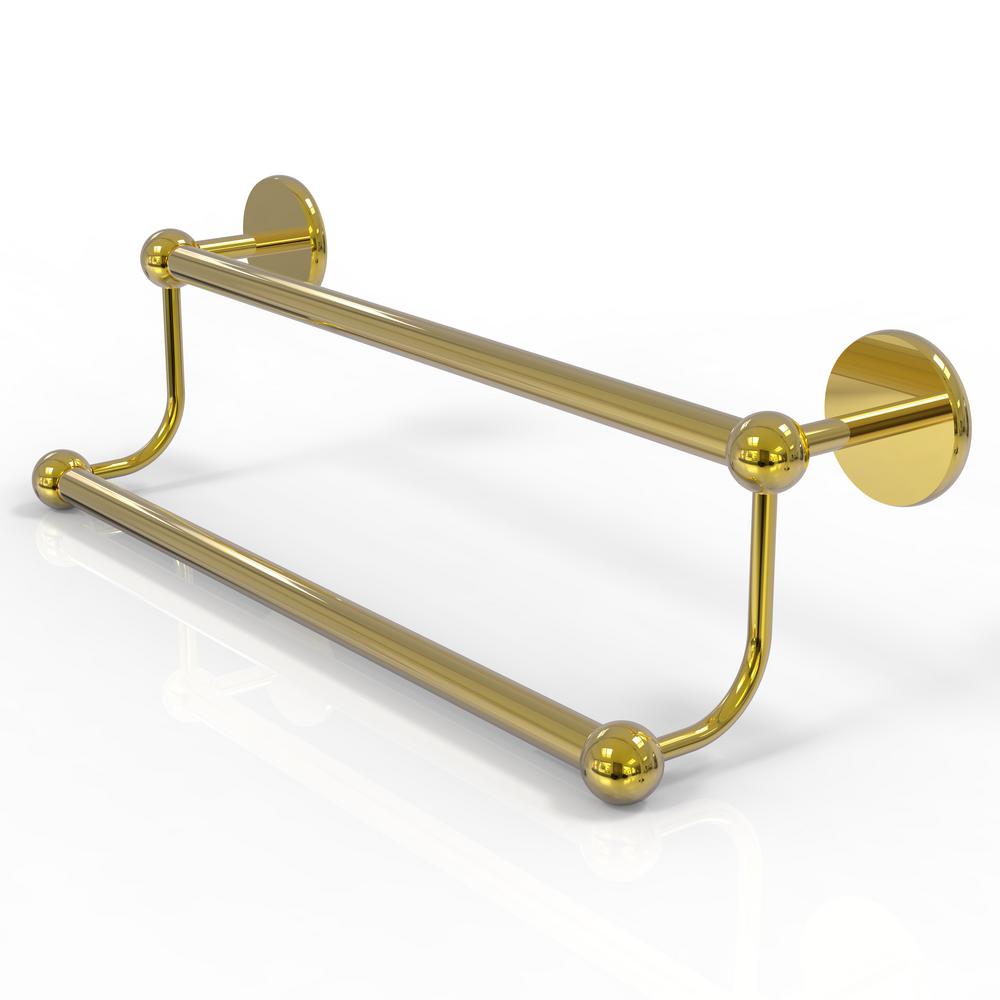 Allied Brass Prestige Skyline Collection 24 In Double Towel Bar In   Polished Brass Allied Brass Towel Bars P1072 24 Pb 64 1000 