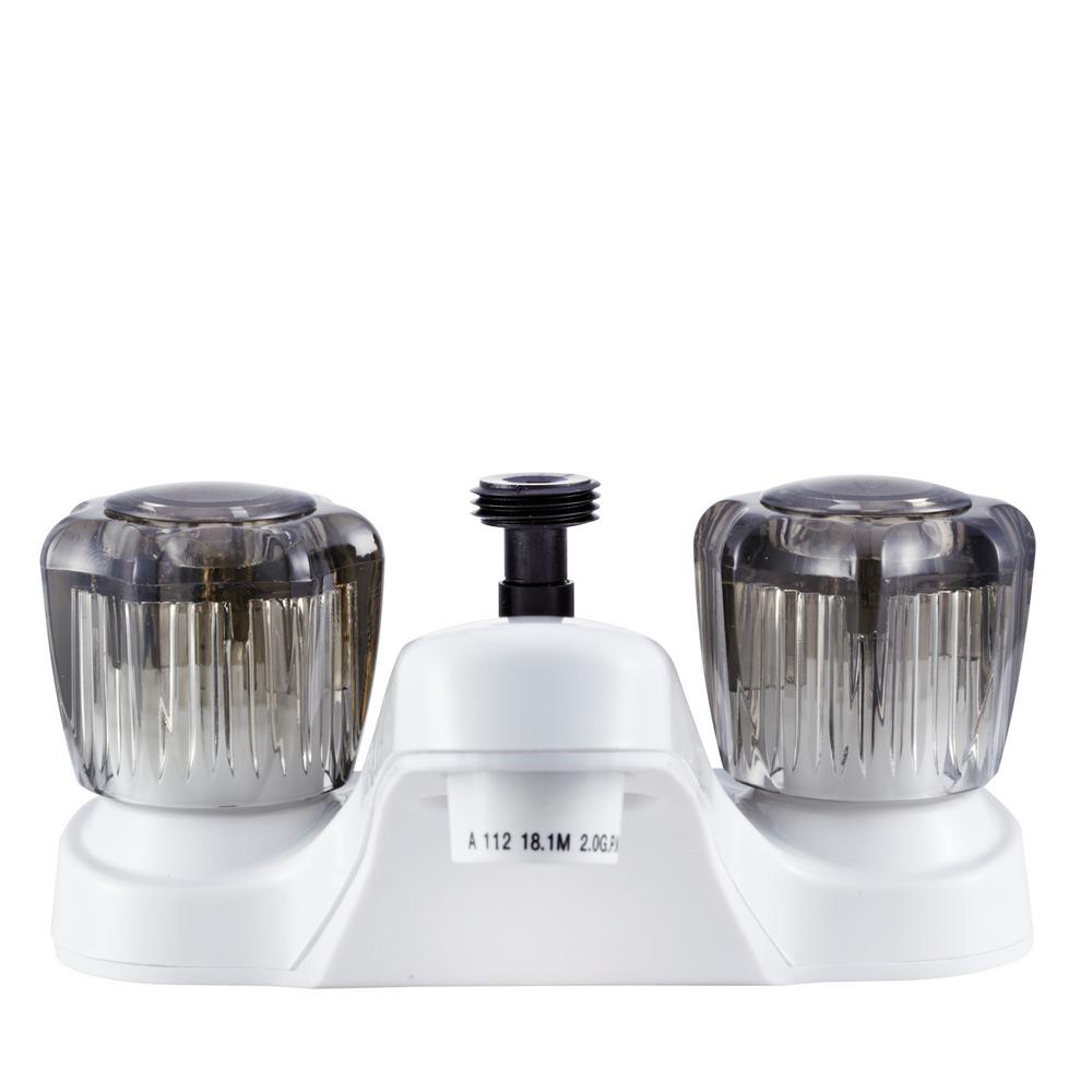 Dura Faucet 4 In Centerset 2 Handle Rv Bathroom With Dura Faucet 4 In Centerset 2 Handle Rv Bathroom With Diverter White