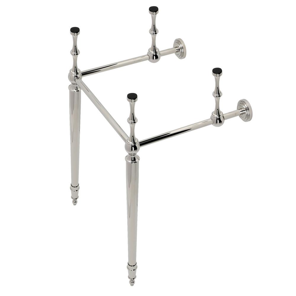 Kingston Brass Edwardian Brass Console Sink Legs in Polished NickelHVPB30166 The Home Depot