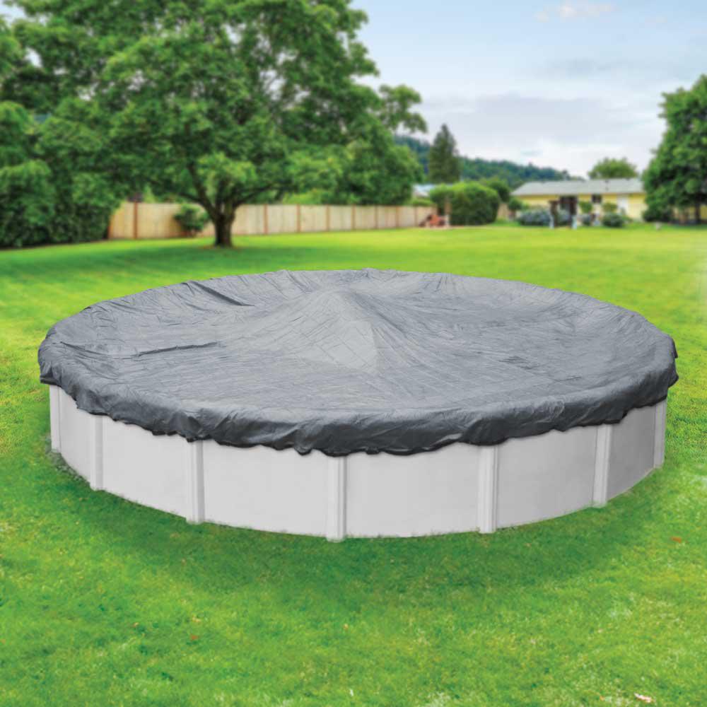 Robelle Dura Guard Mesh 18 Ft Pool Size Round Gray And Black Robelle Dura Guard Mesh 18 Ft Pool Size Round Gray And Black Above