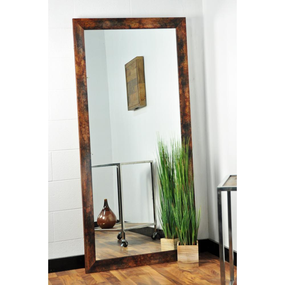Marbled Mahogany Floor Mirror