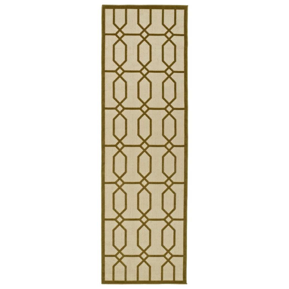 Kaleen Five Seasons Olive 2 ft. 6 in. x 7 ft. 10 in. Indoor/Outdoor