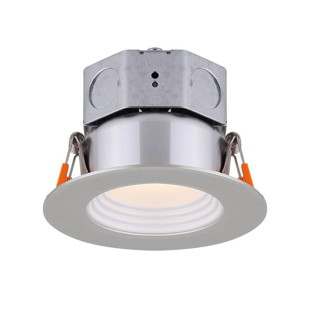 3 in. Nickel New Construction IC Rated Recessed Integrated LED KitLEDBR3PNKL The Home Depot